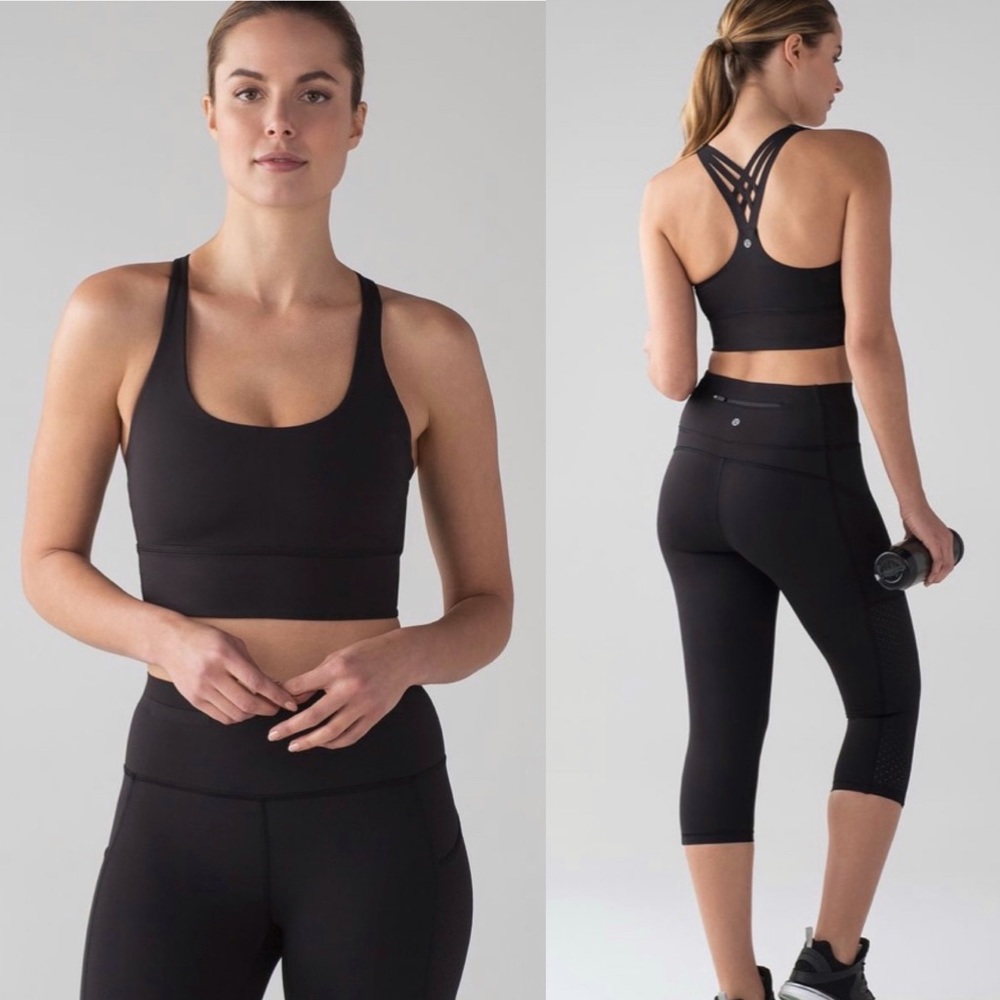 Lululemon Mind Over Miles Bra Black Size 6